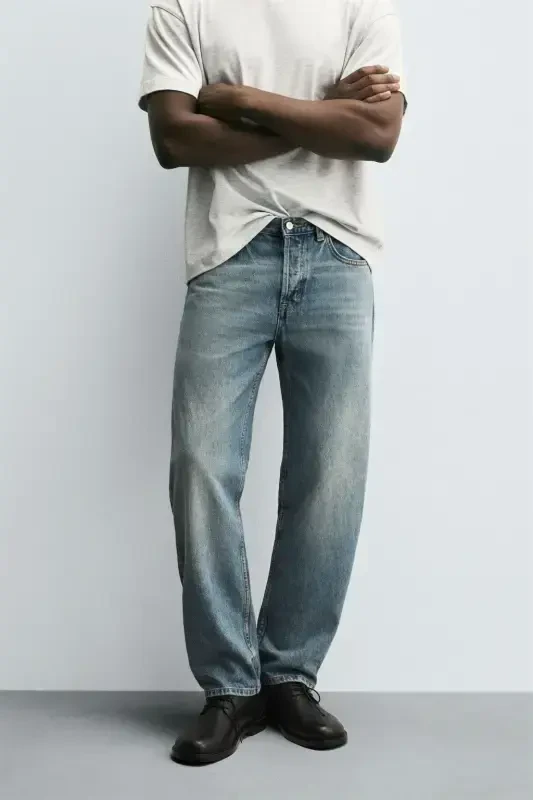 STRAIGHT LEG JEAN-FADED BLUE - 6