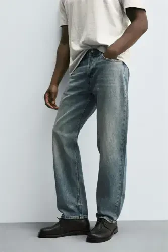 STRAIGHT LEG JEAN-FADED BLUE - 9