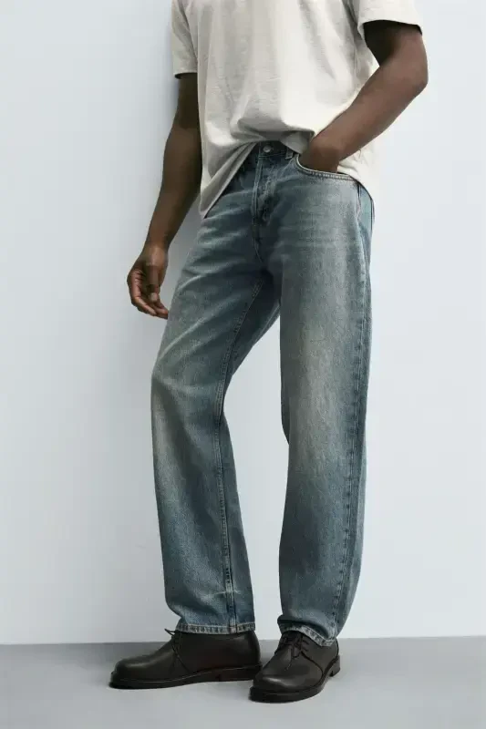 STRAIGHT LEG JEAN-FADED BLUE - 9