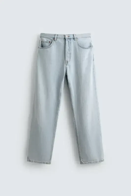 STRAIGHT LEG JEAN-Light blue - ZARA
