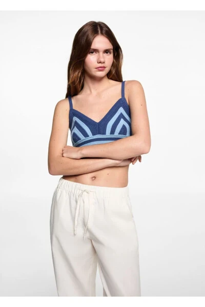 Straight-leg linen trousers - 1