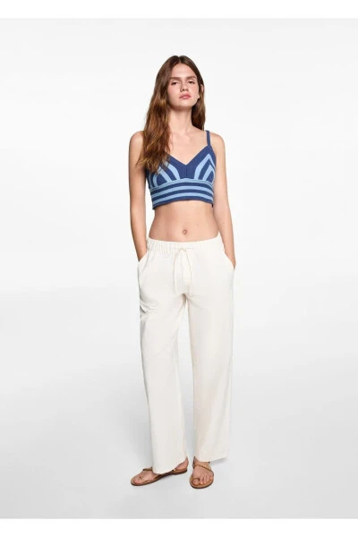 Straight-leg linen trousers - 2