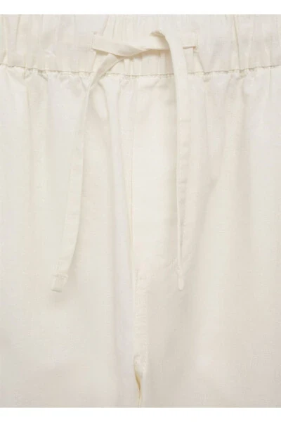 Straight-leg linen trousers - 5