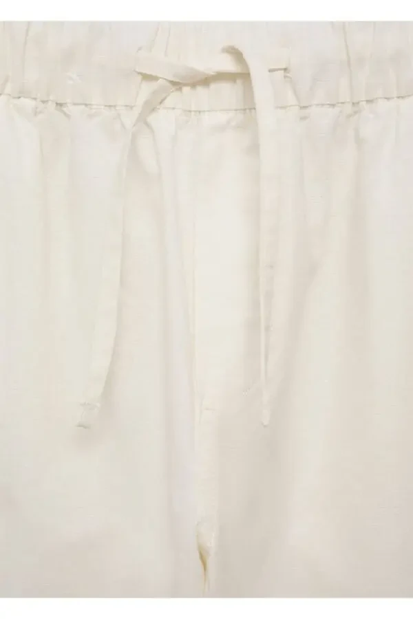 Straight-leg linen trousers - 5