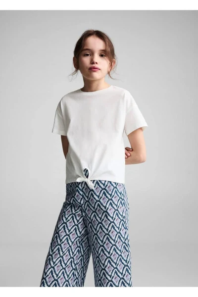 Straight-leg patterned pants - MANGO KIDS