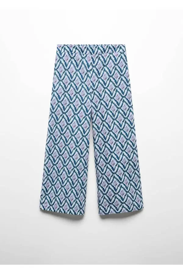 Straight-leg patterned pants - 3