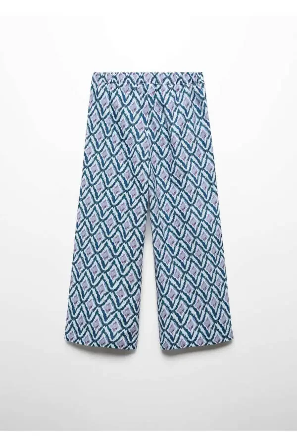 Straight-leg patterned pants - 4