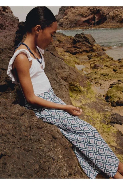 Straight-leg patterned pants - 7