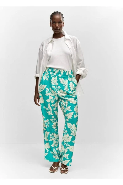 Straight-leg patterned trousers - 5