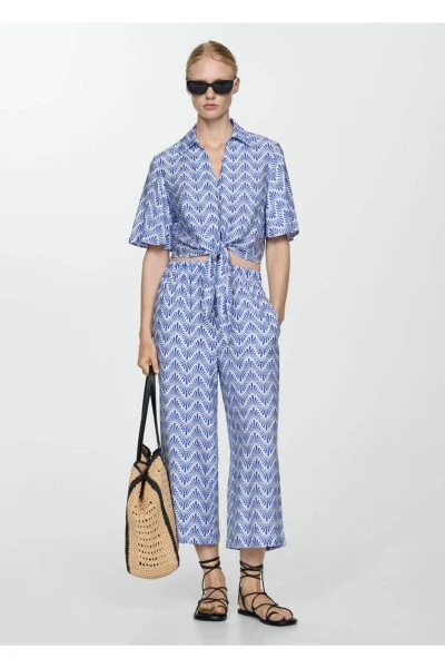 Straight-leg patterned trousers - 2