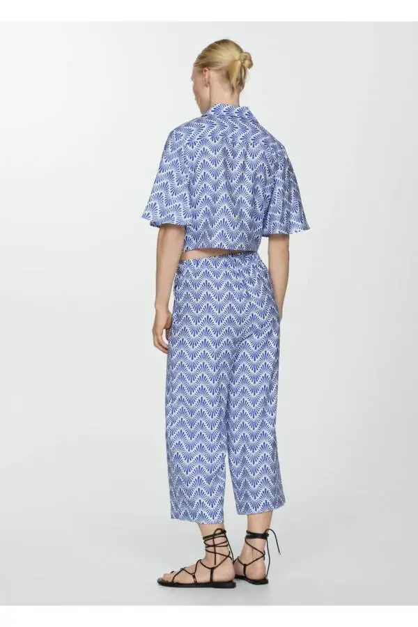 Straight-leg patterned trousers - 4