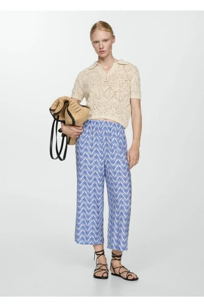 Straight-leg patterned trousers - 5