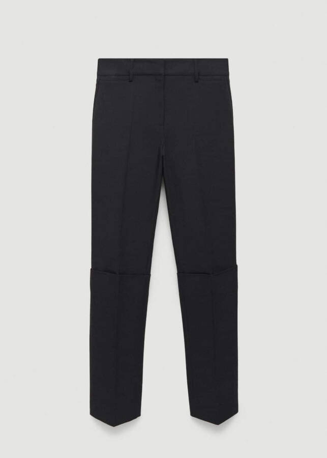 Straight leg pleated trousers - 8