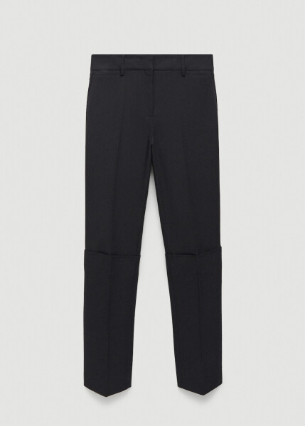 Straight leg pleated trousers - 1