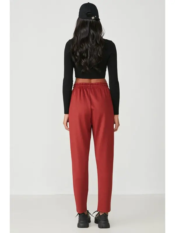 Straight Leg Sweatpants 801 Brick-Brown - 4