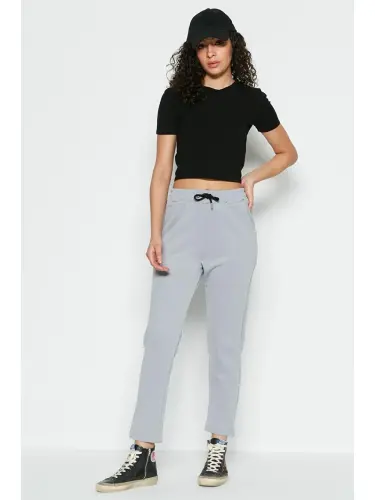 Straight Leg Sweatpants 801 Gray-Gray - 1