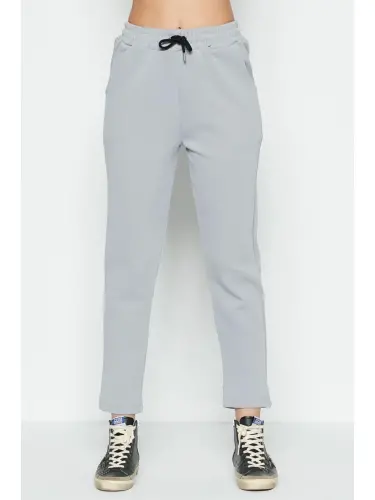 Straight Leg Sweatpants 801 Gray-Gray - 4
