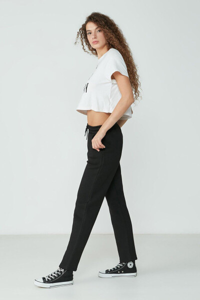 Straight Leg Sweatpants 901 Black - 6