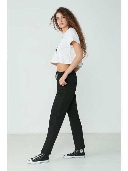 Straight Leg Sweatpants 901 Black - 2