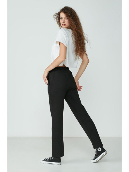 Straight Leg Sweatpants 901 Black - 3