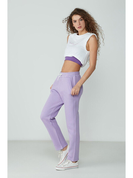 Straight Leg Sweatpants 901 Lilac - 2