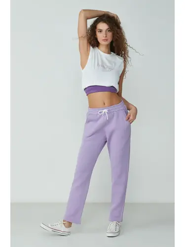 Straight Leg Sweatpants 901 Lilac-Lilac - 1