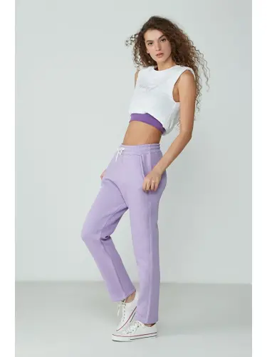 Straight Leg Sweatpants 901 Lilac-Lilac - LC WAIKIKI (1)