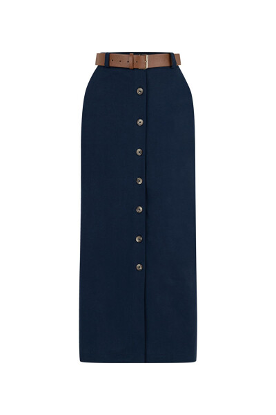 Straight skirt with belt - 3