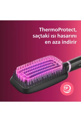 Straightening Comb Bhh880/00, Wide Brush Area, Tourmaline Ceramic Coating, 2 Temperature Settings - PHILIPS (1)