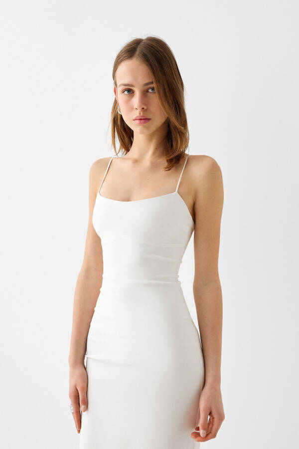 Strapless Bengaline Midi Dress - 1