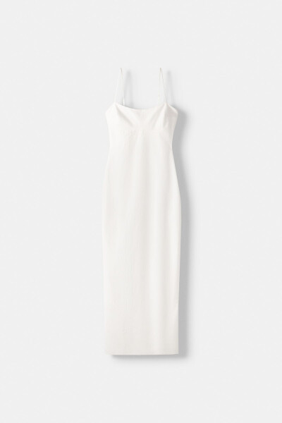 Strapless Bengaline Midi Dress - 3