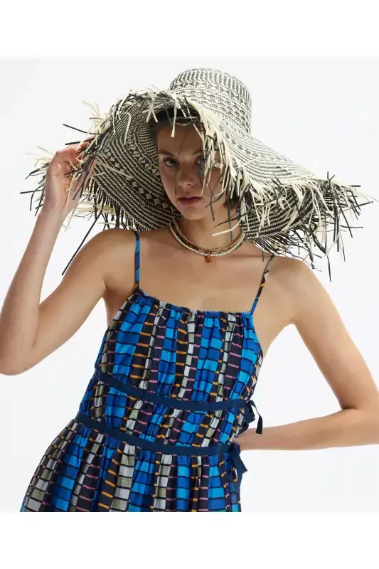 Strapless Side Tie Detail Midi Dress - 2