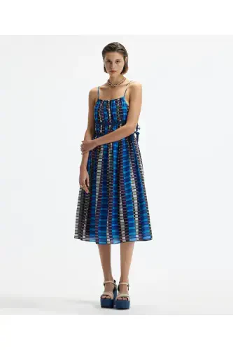 Strapless Side Tie Detail Midi Dress - 4