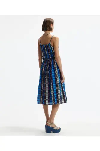 Strapless Side Tie Detail Midi Dress - 5