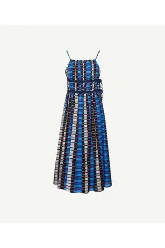 Strapless Side Tie Detail Midi Dress - 6