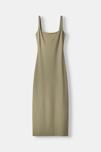 Strapless square neck midi dress - 3