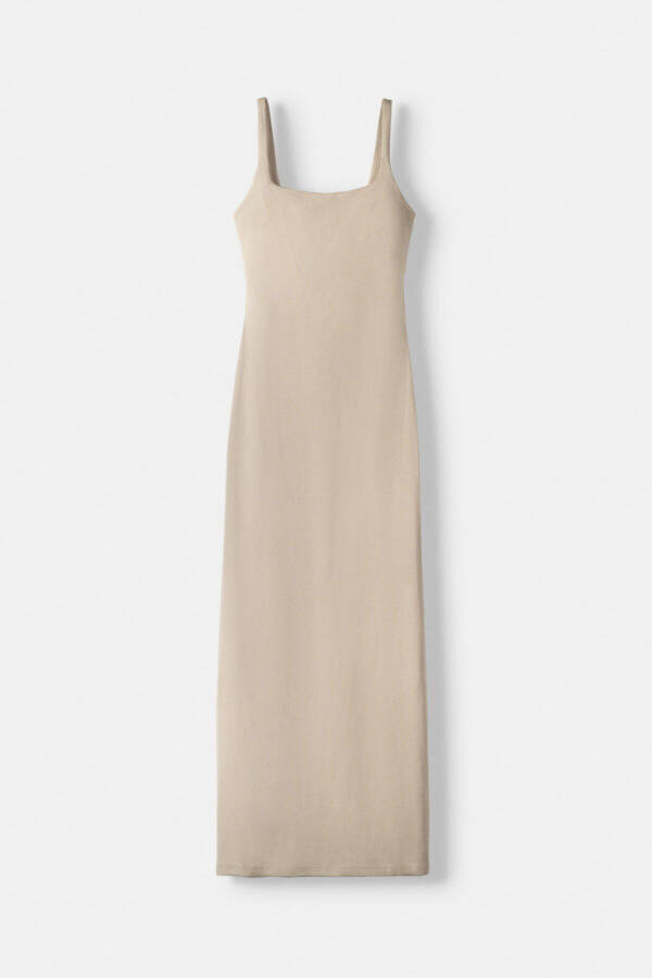 Strapless square neck midi dress - 3