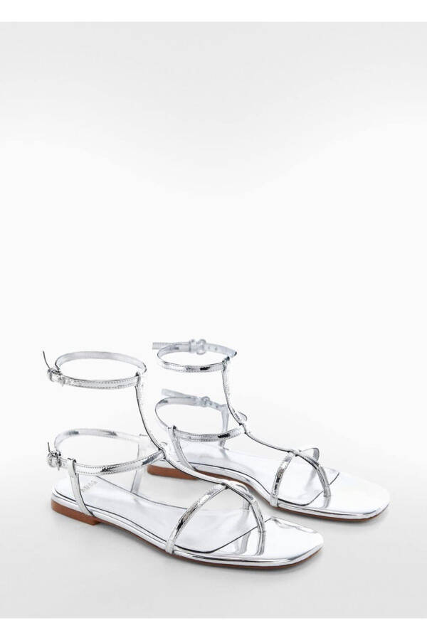 Strappy Buckle Sandals - 1
