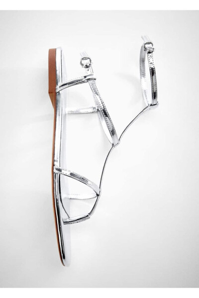 Strappy Buckle Sandals - 4