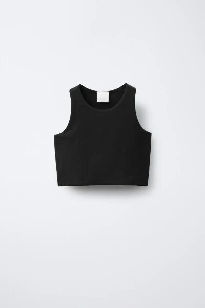 STRAPPY CROP TOP - Black - MODAZONE