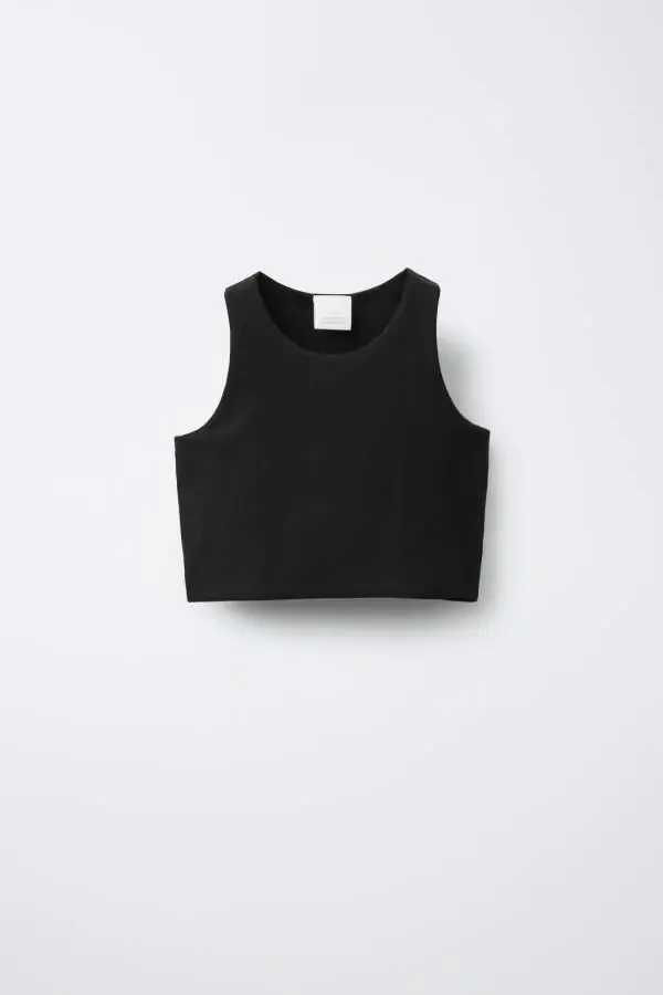 STRAPPY CROP TOP - Black - 1