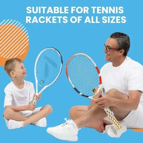 Strawberries and Cream Tennis Tape & Dampener Set - 2 Tacky 45” Long x 0.98” Wide Racket Handle Overgrips & 1 Matching Ping Dampener - 6