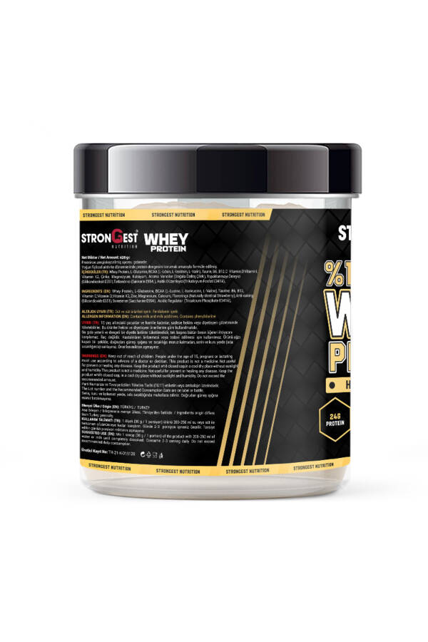 Strawberry Flavored 100% Whey Protein Powder, 420 Gr, 14 Servings - 6