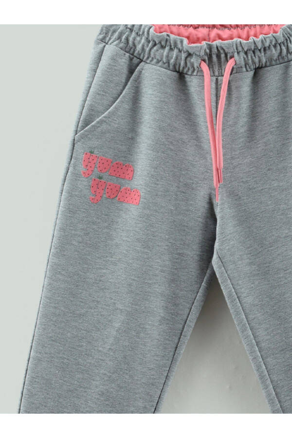 Strawberry Print Girls Jogger Pants with YUM YUM Logo - 5