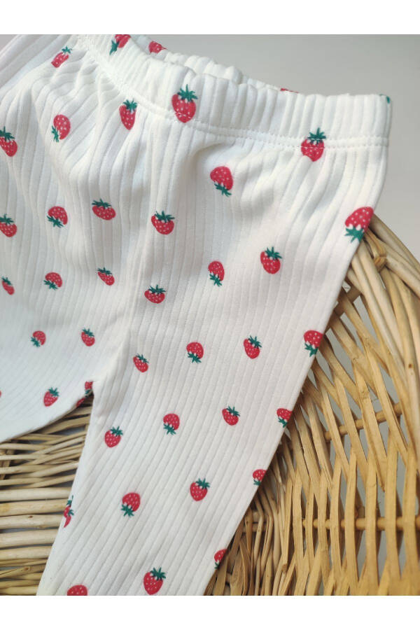 Strawberry Printed Cotton Leggings Pajama Baby&Kids Leggings Pants - 3