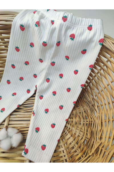 Strawberry Printed Cotton Leggings Pajama Baby&Kids Leggings Pants - 4