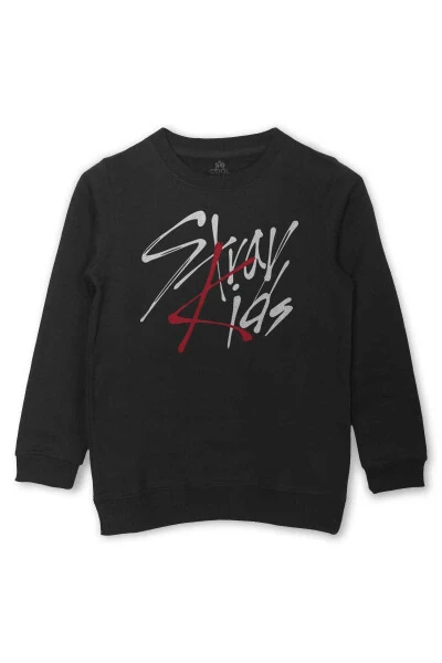 Stray Kids Korean K-Pop Printed Children's Sweatshirt Black Sweat - 1