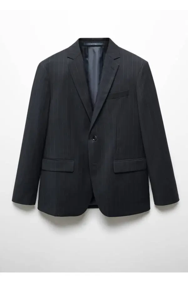 Streç Kumaştan Dar Kesim Blazer Ceket - 3