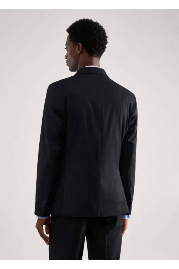 Streç Kumaştan Dar Kesim Blazer Ceket - 4