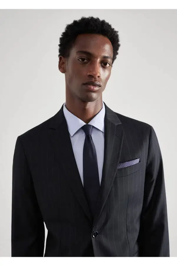 Streç Kumaştan Dar Kesim Blazer Ceket - 6